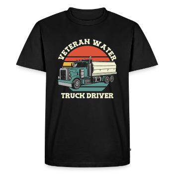 Chauffeur de camion Camionneur Chauffeur de camion - T-shirt Premium bio Homme - noir - Devant - Nico (187cm)