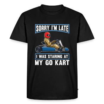 Aller karting karting pilote de kart drôle - T-shirt Premium bio Homme - noir - Devant - Nico (187cm)