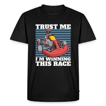 Gagnant du pilote de karting go karting - T-shirt Premium bio Homme - noir - Devant - Nico (187cm)