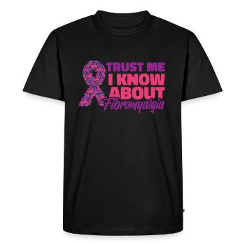 Fibromyalgie rhumatisme trust - T-shirt Premium bio Homme - noir - Devant - Nico (187cm)