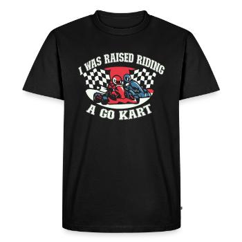 Aller karting karting pilote de kart drôle - T-shirt Premium bio Homme - noir - Devant - Nico (187cm)