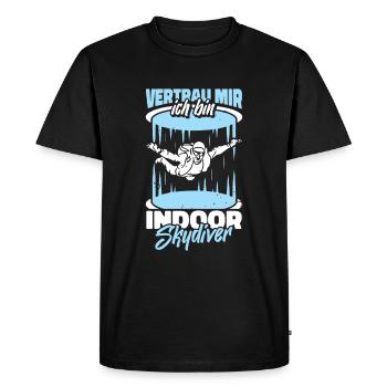 Indoor Skydiving Funny - Men's Premium Organic T-Shirt - black - Front - Nico (187cm)