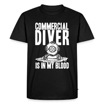 Plongée Plongeur Cool Commercial Diving - T-shirt Premium bio Homme - noir - Devant - Nico (187cm)