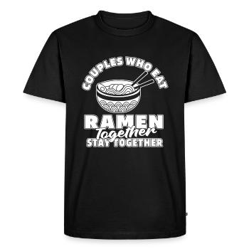 Ramen - Men's Premium Organic T-Shirt - black - Front - Nico (187cm)