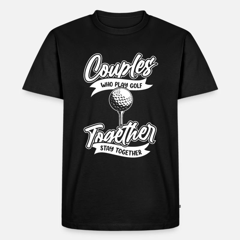 Golf Golfer Golfen - Männer Premium Bio T-Shirt - Schwarz
