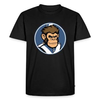 Fan Parade Parade Monkey - Men's Premium Organic T-Shirt - black - Front - Nico (187cm)