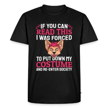 Furry Fandom Fursuits Funny - Men's Premium Organic T-Shirt - black - Front - Nico (187cm)
