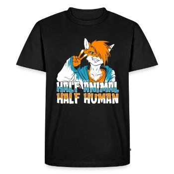 Furry Fandom Fursuits - Men's Premium Organic T-Shirt - black - Front - Nico (187cm)