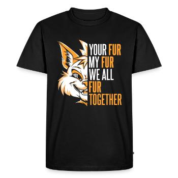 Furry Fandom Fursuits - Men's Premium Organic T-Shirt - black - Front - Nico (187cm)