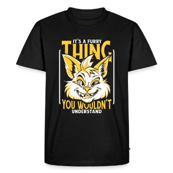 Furry Fandom Fursuits Funny - Men's Premium Organic T-Shirt - black - Front - Nico (187cm)