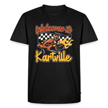 Faire du karting, karting, karting - T-shirt Premium bio Homme - noir - Devant - Nico (187cm)