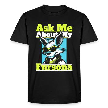 Furry Fandom Fursuits - Men's Premium Organic T-Shirt - black - Front - Nico (187cm)