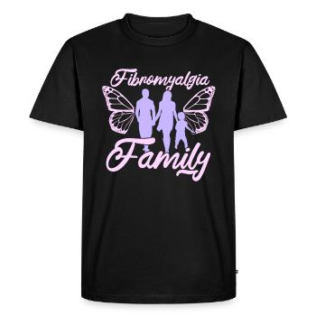 Fibromyalgie Rhumatisme - T-shirt Premium bio Homme - noir - Devant - Nico (187cm)