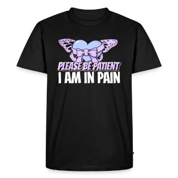Fibromyalgie Rhumatisme mignon - T-shirt Premium bio Homme - noir - Devant - Nico (187cm)