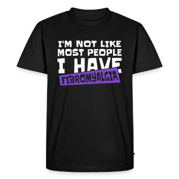 Fibromyalgie Rhumatisme - T-shirt Premium bio Homme - noir - Devant - Nico (187cm)