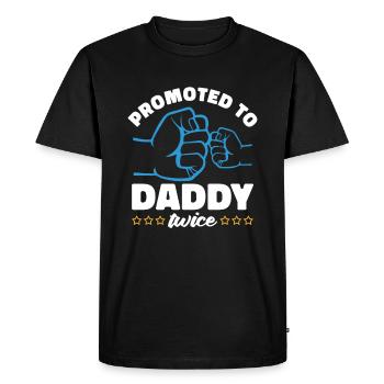 Twin Daddy Twins Daddy - Men's Premium Organic T-Shirt - black - Front - Nico (187cm)