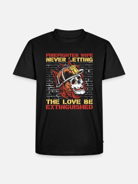 Firefighter, wife, firefighter - Men's Premium Organic T-Shirt - black