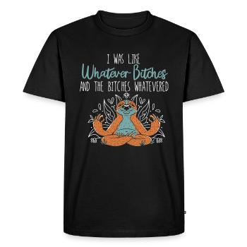 Sloth Humor Sloth Yoga - Men's Premium Organic T-Shirt - black - Front - Nico (187cm)