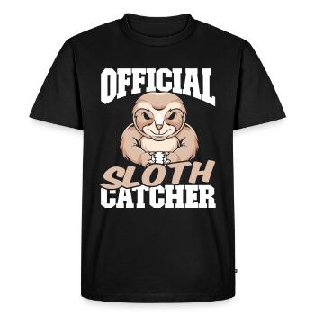 Sloth Funny Sloth Baseball - Men's Premium Organic T-Shirt - black - Front - Nico (187cm)