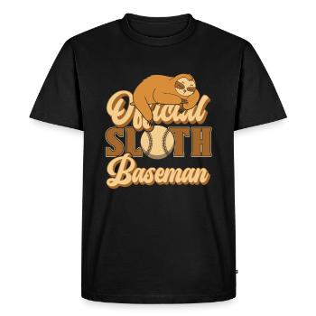 Sloth Sloth Baseball - Men's Premium Organic T-Shirt - black - Front - Nico (187cm)
