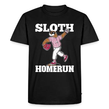 Sloth Sloth Baseball - Men's Premium Organic T-Shirt - black - Front - Nico (187cm)