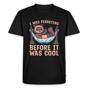 Putois furet drôle - T-shirt Premium bio Homme - noir - Devant - Nico (187cm)