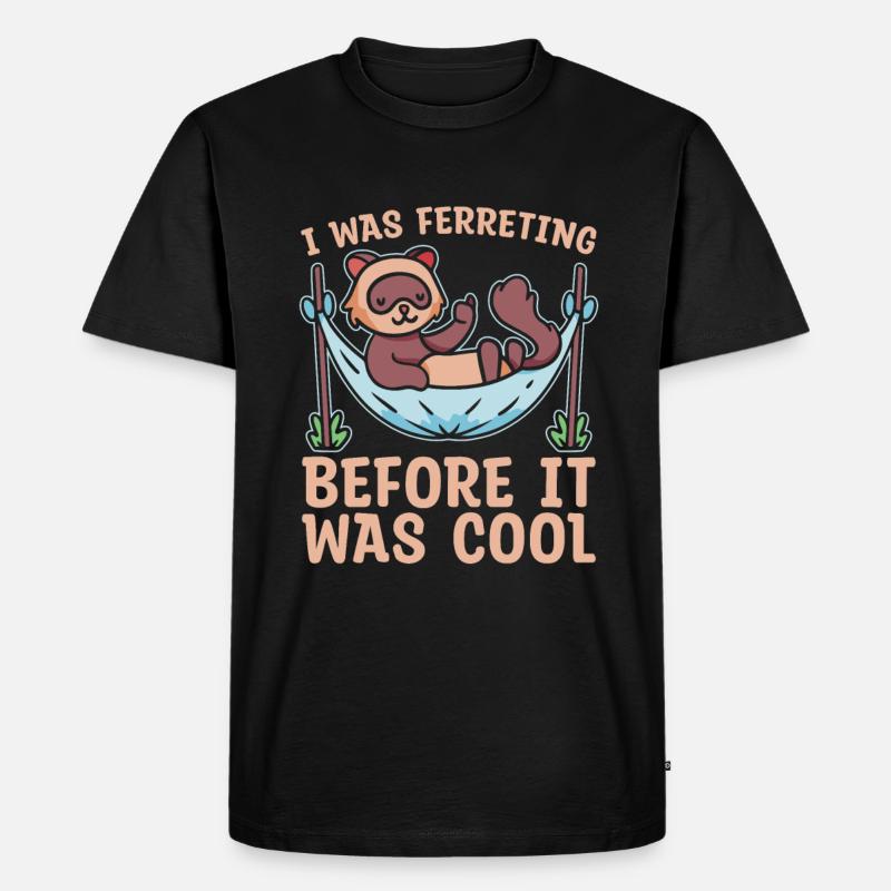 Frettchen Iltis Witzig - Männer Premium Bio T-Shirt - Schwarz