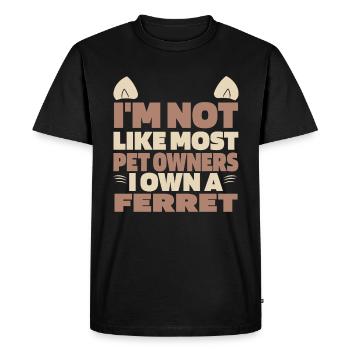 Ferret polecat - Men's Premium Organic T-Shirt - black - Front - Nico (187cm)