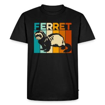 Putois furet - T-shirt Premium bio Homme - noir - Devant - Nico (187cm)