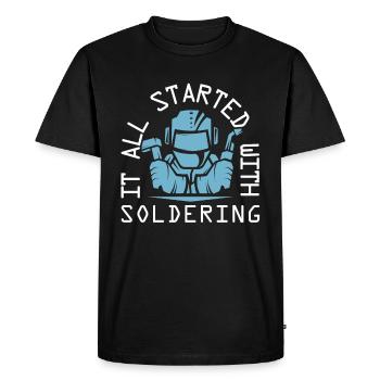 Welder locksmith soldering - Men's Premium Organic T-Shirt - black - Front - Nico (187cm)