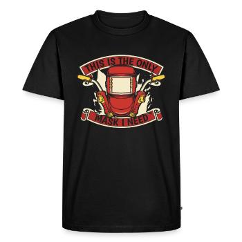 Welder Locksmith Mask - Men's Premium Organic T-Shirt - black - Front - Nico (187cm)