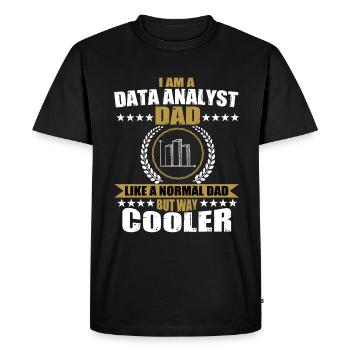 Funny Data Analyst Daddy Outfit Data Analysis - Men's Premium Organic T-Shirt - black - Front - Nico (187cm)