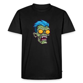 Zombie Halloween Cool - Men's Premium Organic T-Shirt - black - Front - Nico (187cm)