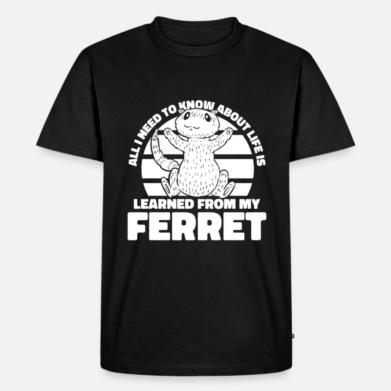 Frettchen Iltis - Männer Premium Bio T-Shirt - Schwarz