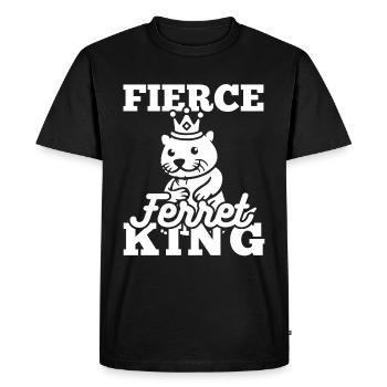 Putois furet - T-shirt Premium bio Homme - noir - Devant - Nico (187cm)