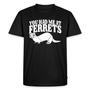 Putois furet - T-shirt Premium bio Homme - noir - Devant - Nico (187cm)