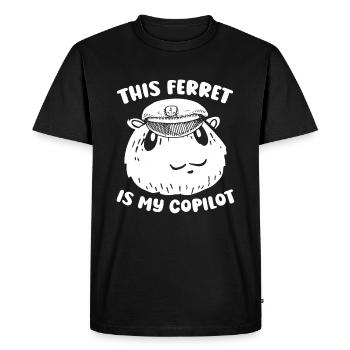 Putois furet - T-shirt Premium bio Homme - noir - Devant - Nico (187cm)