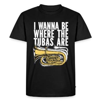 Fanfare procession tuba - Men's Premium Organic T-Shirt - black - Front - Nico (187cm)
