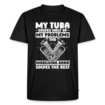 Fanfare procession tuba - Men's Premium Organic T-Shirt - black - Front - Nico (187cm)