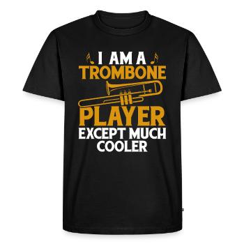 fanfare, trombone, fanfare, trombone - T-shirt Premium bio Homme - noir - Devant - Nico (187cm)