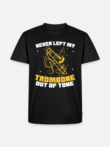 Minstrel Trombone Funny - Men's Premium Organic T-Shirt - black