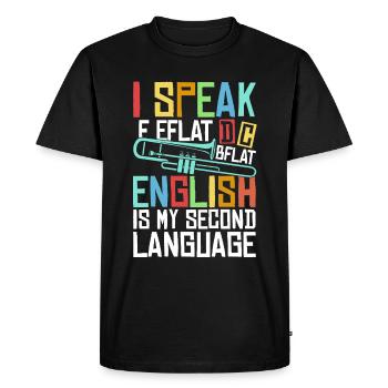 fanfare, trombone, fanfare, trombone - T-shirt Premium bio Homme - noir - Devant - Nico (187cm)