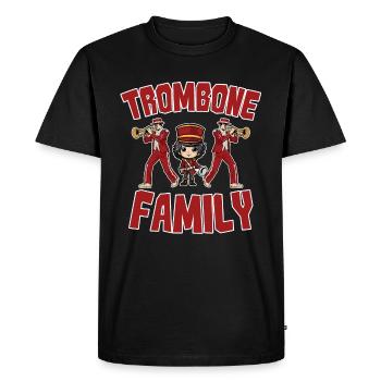 fanfare, trombone, fanfare, trombone - T-shirt Premium bio Homme - noir - Devant - Nico (187cm)