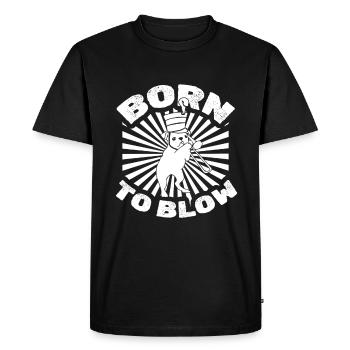 fanfare trombone chien fanfare trombone - T-shirt Premium bio Homme - noir - Devant - Nico (187cm)
