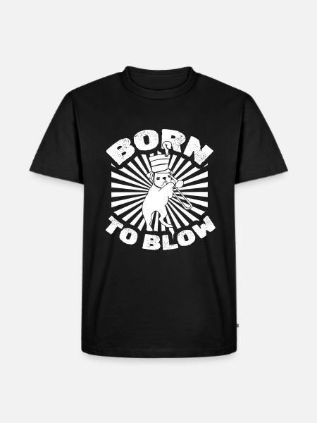fanfare trombone chien fanfare trombone - T-shirt Premium bio Homme - noir