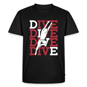 Plongeurs plongeurs - T-shirt Premium bio Homme - noir - Devant - Nico (187cm)