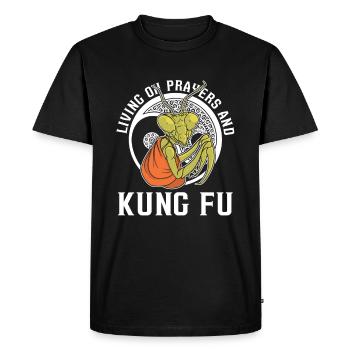 Kung Fu Grande Mante Religieuse Kung Fu - T-shirt Premium bio Homme - noir - Devant - Nico (187cm)