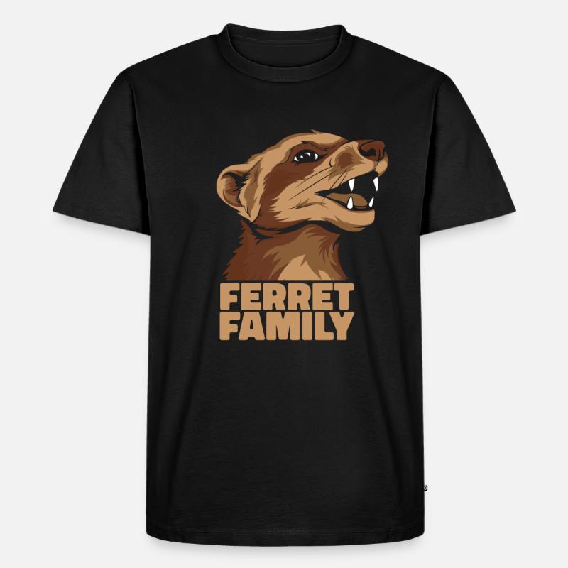 Frettchen Iltis - Männer Premium Bio T-Shirt - Schwarz