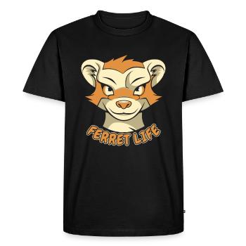 Putois furet - T-shirt Premium bio Homme - noir - Devant - Nico (187cm)