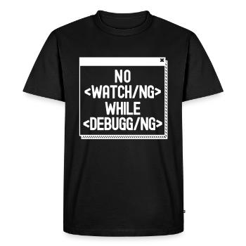 Developer Coder Programmer - Men's Premium Organic T-Shirt - black - Front - Nico (187cm)